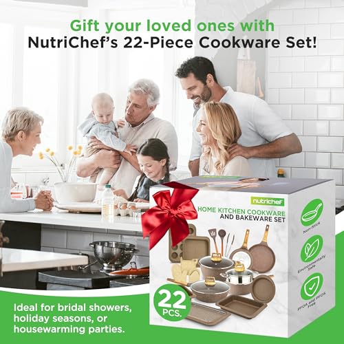 22‑Piece Non‑Stick Ceramic Pots and Pans Set