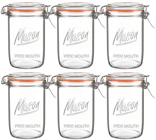 24oz Wide Mouth Mason Jars (6 Count)
