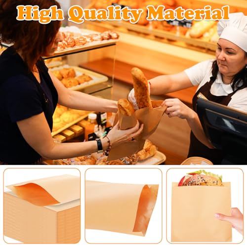 600 Pack Paper Sandwich Bags 10x10 inch Wax Paper Bags for Bakery (600 Count)