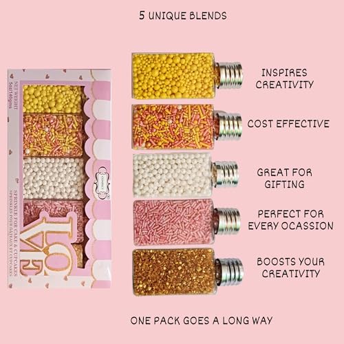 Sprinkles 5 Pack Assorted Cake Decorating Mix (5 Ounce)