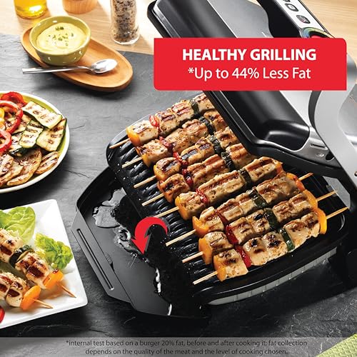 OptiGrill Indoor Panini Press Grill with 6 Cooking Programs