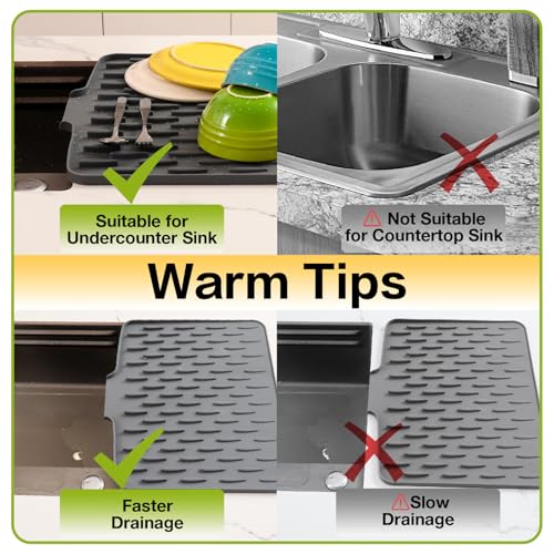 Silicone Dish Drying Mat for Kitchen Counter