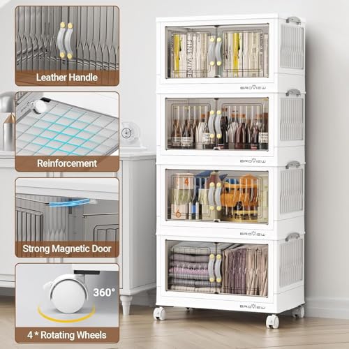 180Qt Stackable Storage Bins with Lid (4 Count)