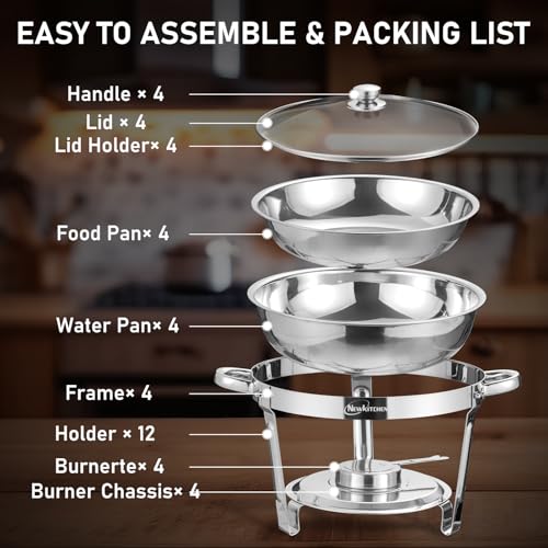 Chafing Dishes for Buffet 4 Pack