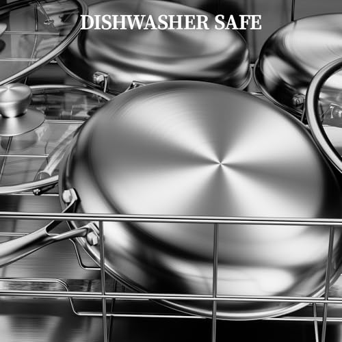 Stainless Steel Frying Pan with Lid