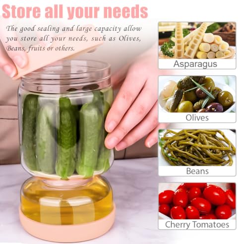 Olive Pickle Jar Container with Strainer Pickling Jar