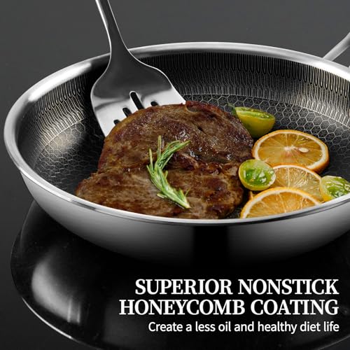 11" Stainless Steel Frying Pan with Lid
