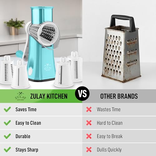 Rotary Cheese Grater 5 Blade Cheese Shredder