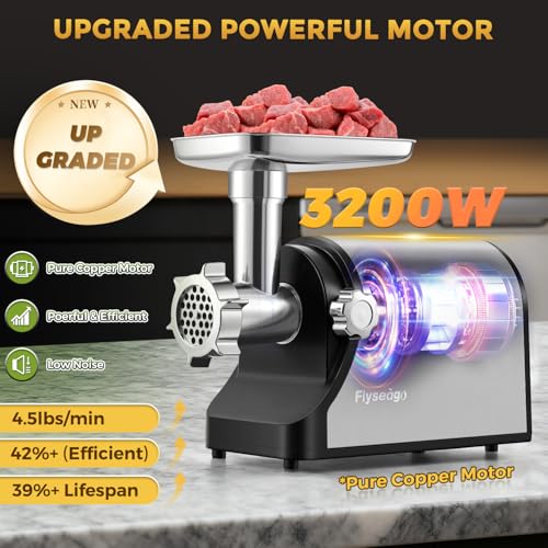 Electric Meat Grinder 3200W Multifunctional with Metal Gearbox