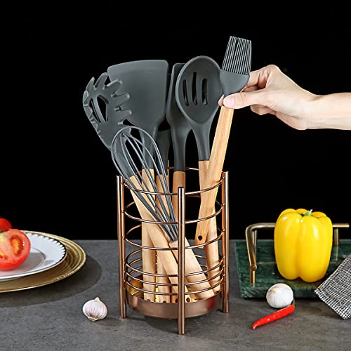 Copper Kitchen Utensil Holder for Kitchen Counter