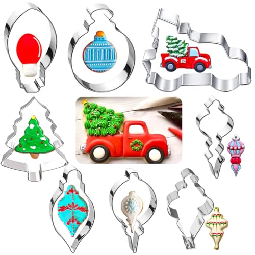 Christmas Ornament Cookie Cutters 8Pcs (8 Count)