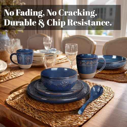 24 Piece Handcrafted Ceramic Dinnerware Set