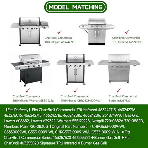17" Stainless Steel Grill Grate for Charbroil Tru Infrared Grill Replacement Parts 463242715 463242716 463276016 466242715 466242716