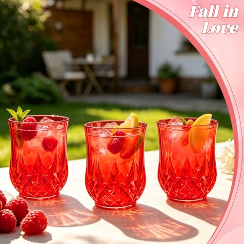 40 Pack Plastic Stemless Wine Glasses (40 Count)