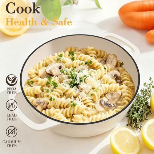 6QT Enameled Cast Iron Dutch Oven with Lid