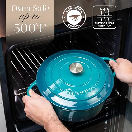 Enamelled Cast Iron Dutch Oven Pot with Lid