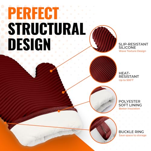 Silicone Oven Mitts (2 Count)