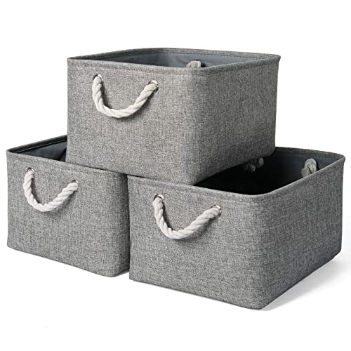 Storage Bins 3PCS Fabric Storage Baskets for Organizing Shelves (3 Count)