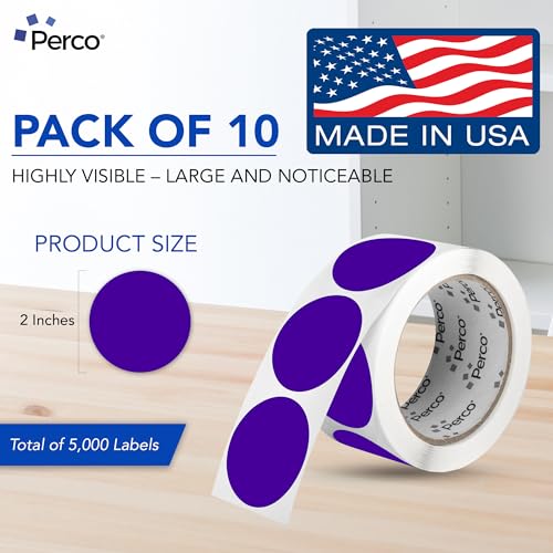 Purple Perforated Round Circle Dot Sticker 2 (80 Count)