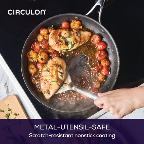 C1 Series Clad Stainless Steel with ScratchDefense Technology Cookware Nonstick Induction Frying Pan