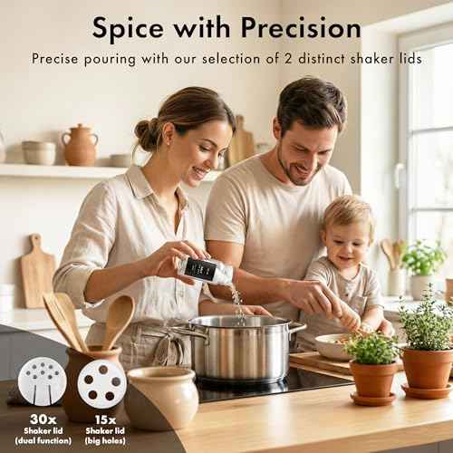 Glass Spice Jars with Label (36 Count)
