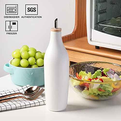 Sweejar Matte Ceramic Olive Oil Dispenser Bottle with Spout