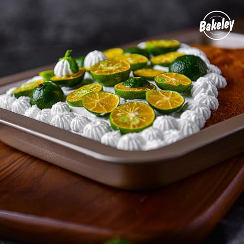 10 Inch Rectangular Baking Pan 2 Pack Carbon Steel Tray for Oven Roasting