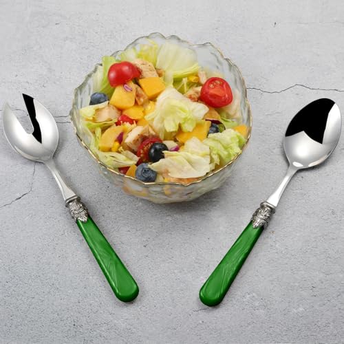 2 piece Salad Servers Stainless Steel Salad Serving Set Salad Fork and Spoon