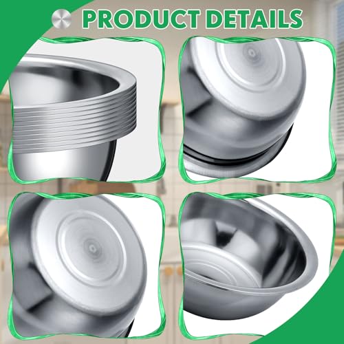 20 Pcs Stainless Steel Mixing Bowls Bulk (20 Count)