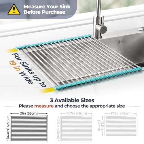 Roll Up Dish Drying Rack Over Sink