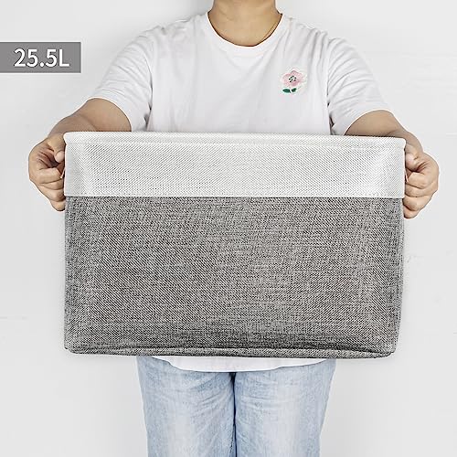 Storage Bins Large Fabric Storage Baskets for Shelves 3 Pack (3 Count)