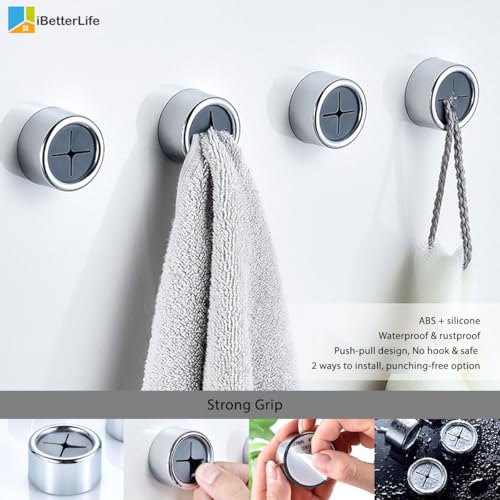 iBetterLife Adhesive Towel Holder for Kitchen (4 Count)