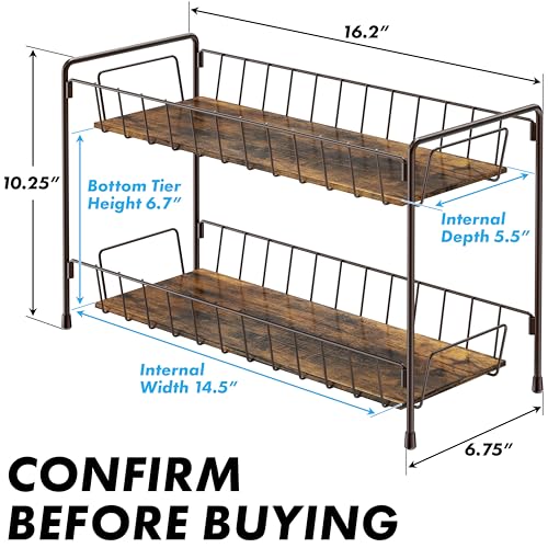 2 Tier Countertop Spice Rack Organizer