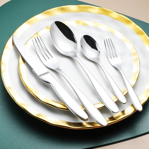Silverware Set with Steak Knives (20 Count)
