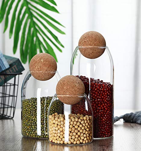 550ML 18Oz Glass Storage Container with Ball Cork