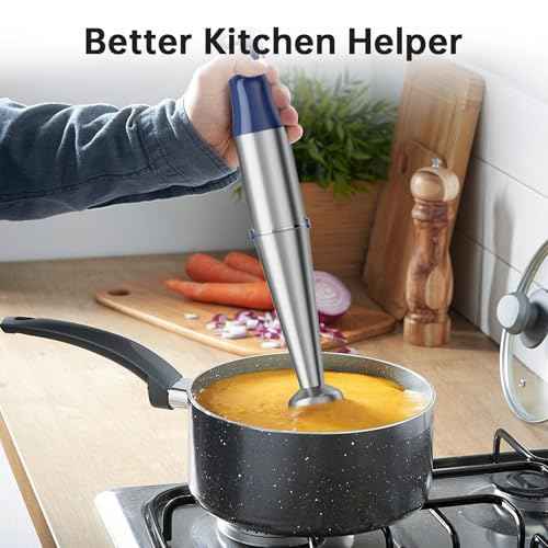Immersion Blender Handheld 5 in 1 Hand Blender Set 1100W Heavy Duty