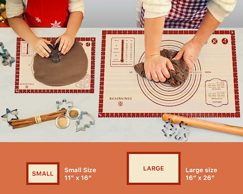 2 Pack 26"x16" & 11"x16" Extra Thick Silicone Baking Mat Set (2 Count)