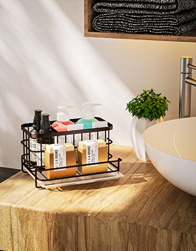 Multifunctional Kitchen Sink Caddy with Removable Drain Tray