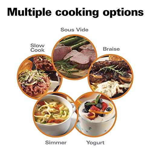 Portable 6 Quart Set & Forget Programmable Slow Cooker