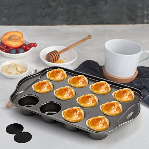 12 Cavity Mini Cheesecake Pan with 24 Pieces Removable Bottom