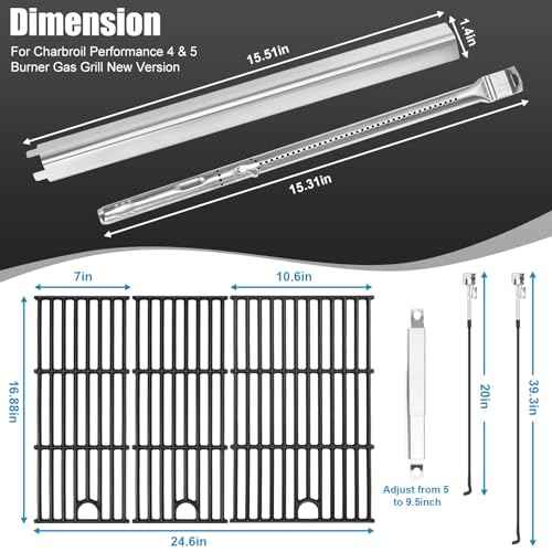 Grill Replacement Parts for CharBroil Performance 4