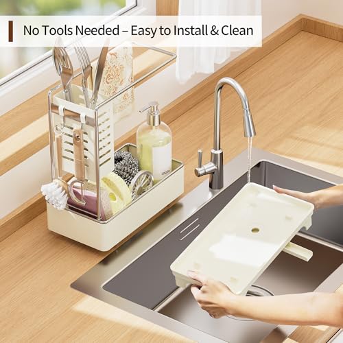 2 Tier Sponge Holder for Kitchen Sink Caddy Organizer