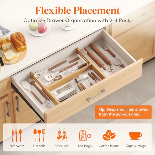 2.4" Kitchen Drawer Dividers (6 Count)