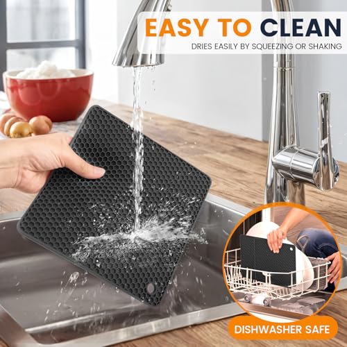 Silicone Trivet Mats 4 Heat Resistant Pot Holders Multipurpose Non