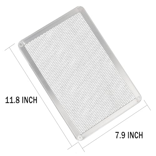 Pizza Screen 8 x 12 Inch 2 Pack Rectangular Aluminum Pizza Pan Restaurant (2 Count)