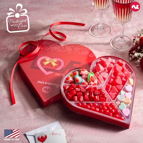 Heart Shaped Mixed Candy Gift Basket