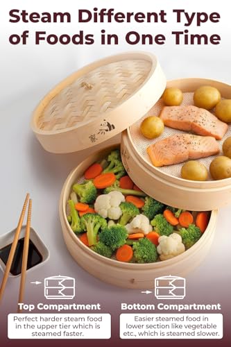 8" Bamboo Steamer Basket
