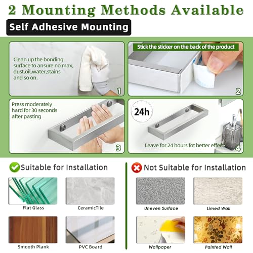 Hand Towel Holder Towel Bar for Bathroom Wall Mounted 8 Inch