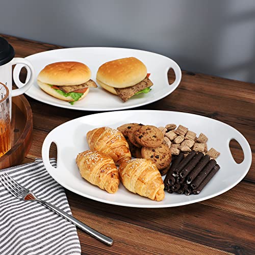 Porcelain Serving Platter with Handles (2 Count)