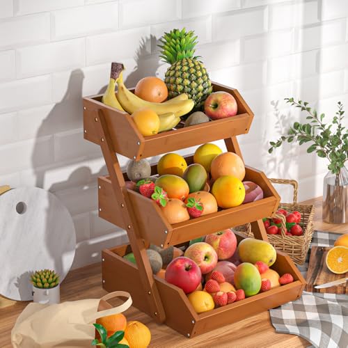 3 Tier Fruit Basket for Kitchen Counter